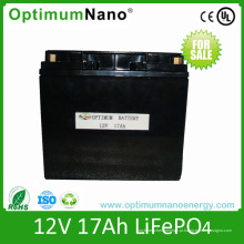 Bateria de alta potência LiFePO4 de 12V 17ah para UPS